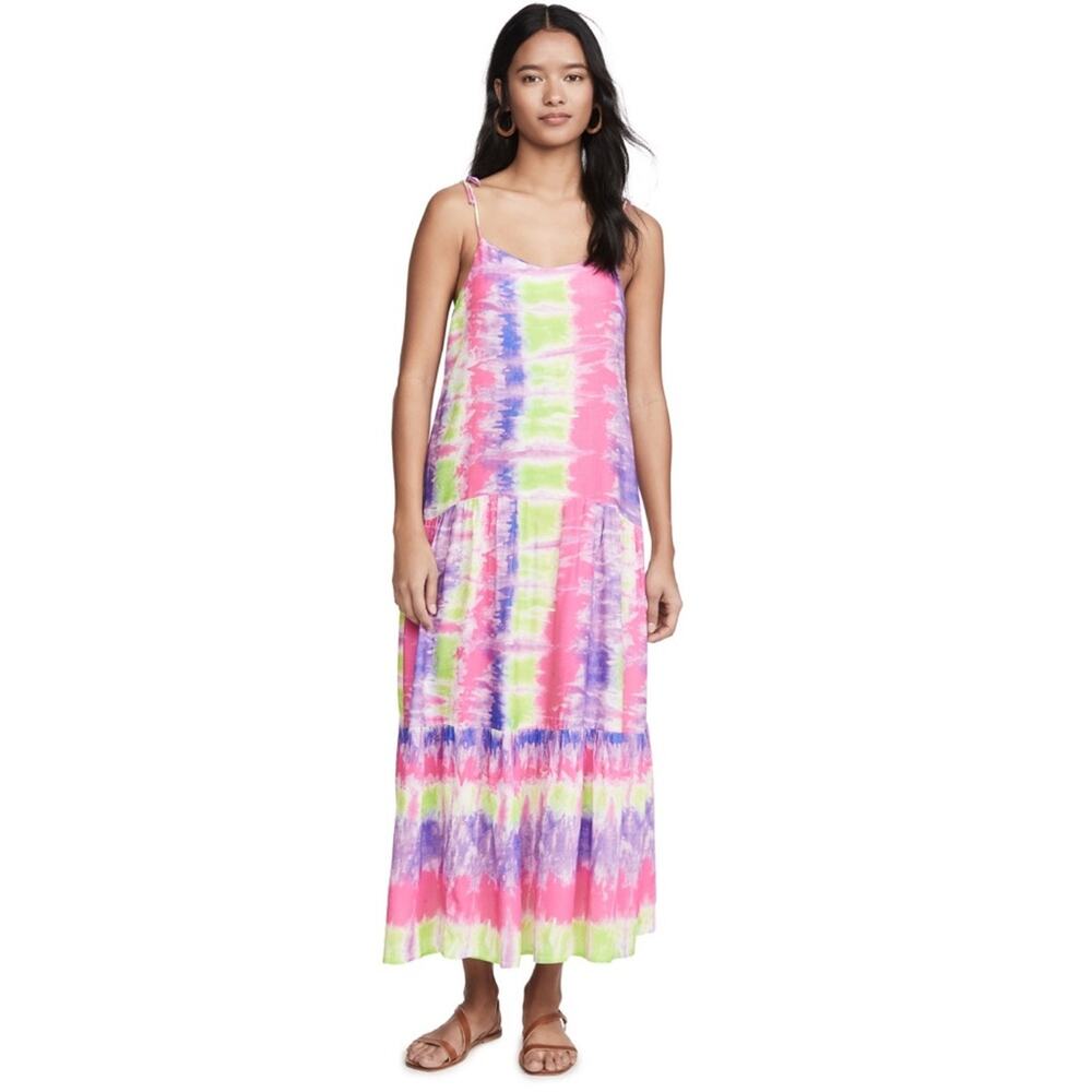 New Playa Lucila Multicolor Tie Dye Dress Women's Size S